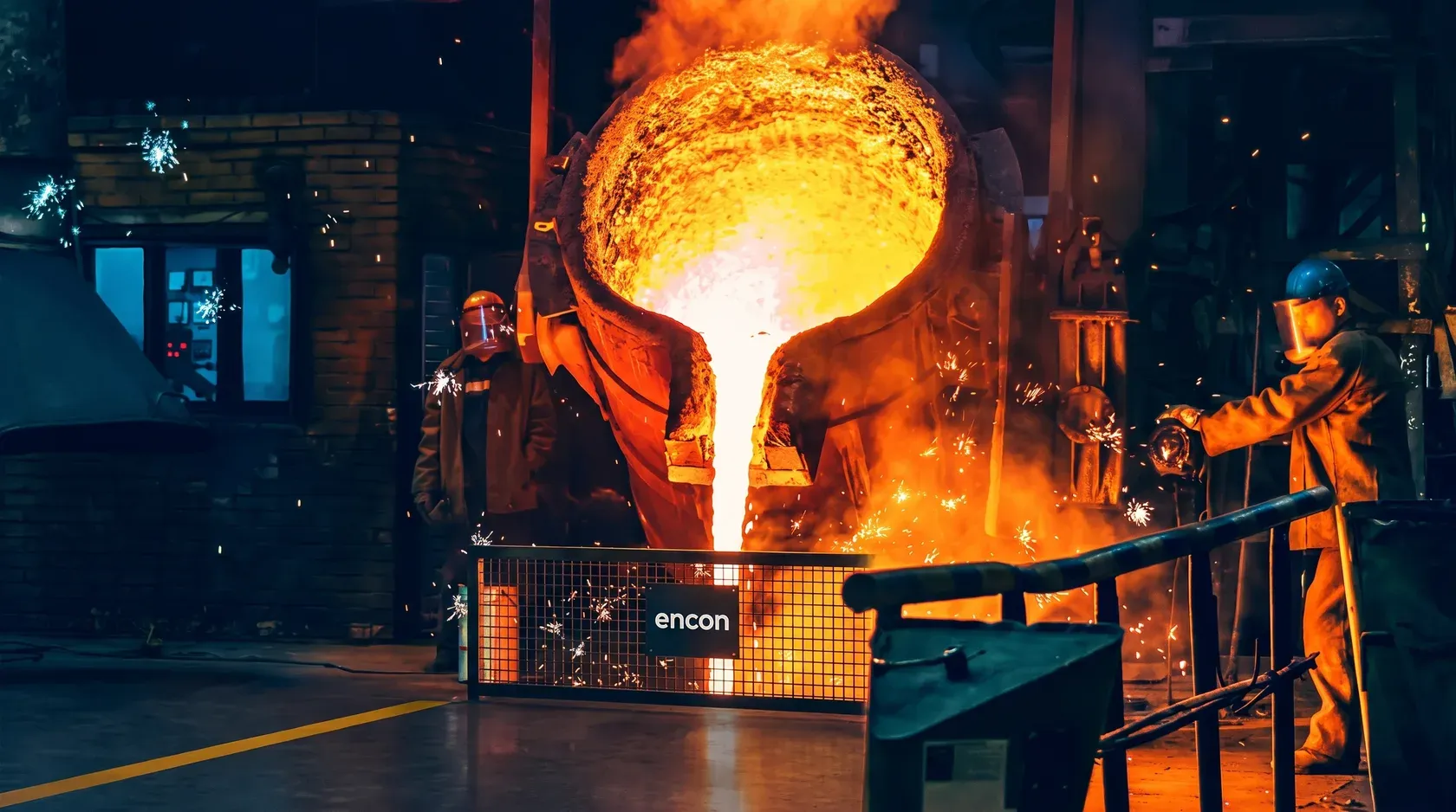 Molten steel pour, engineered process heat in action